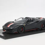 Szuper akció Ferrari 488 Pista Spider Charles Leclerc autója 2024 Matt Black (vitrinnel) Limitált